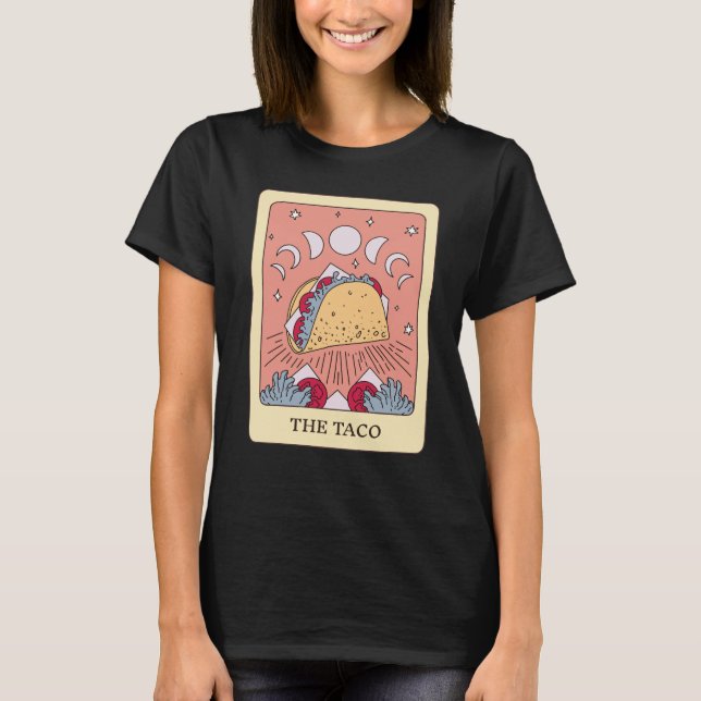 Taco-Tarot-Karte T-Shirt (Vorderseite)