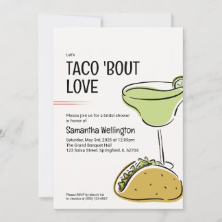 Taco Themed Brautparty Einladung