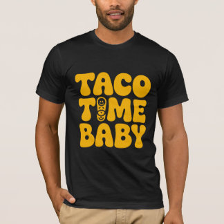 Taco Time Baby Minimales Retro T-Shirt