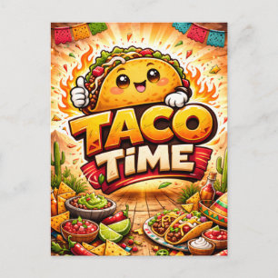 Taco Time - Fiesta Fiasco - Foodie Fiends Postkarte
