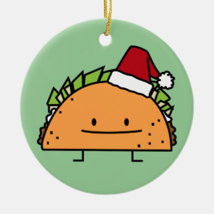 Taco-tragender Keramik Ornament