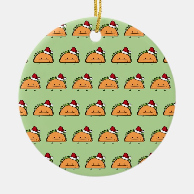 Taco-tragender Keramik Ornament (Vorne)