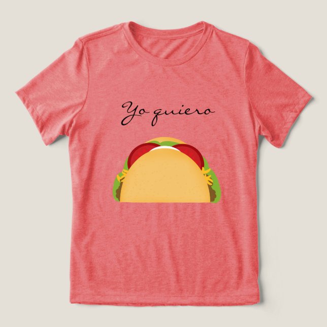 Taco Tri-Blend Shirt (Design Vorderseite)