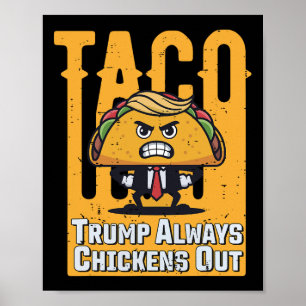 Taco Trump hält immer die lustige Meme Trump Ta au Poster
