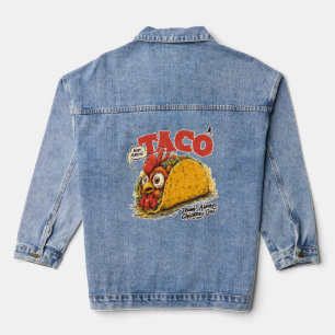 TACO Trump hält immer die lustige Politik aus Jeansjacke