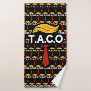 Taco Trump hält immer Hühner aus Badehandtuch