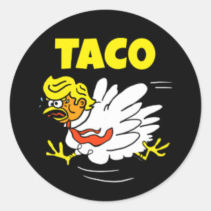 TACO Trump: Hühner immer draußen Runder Aufkleber