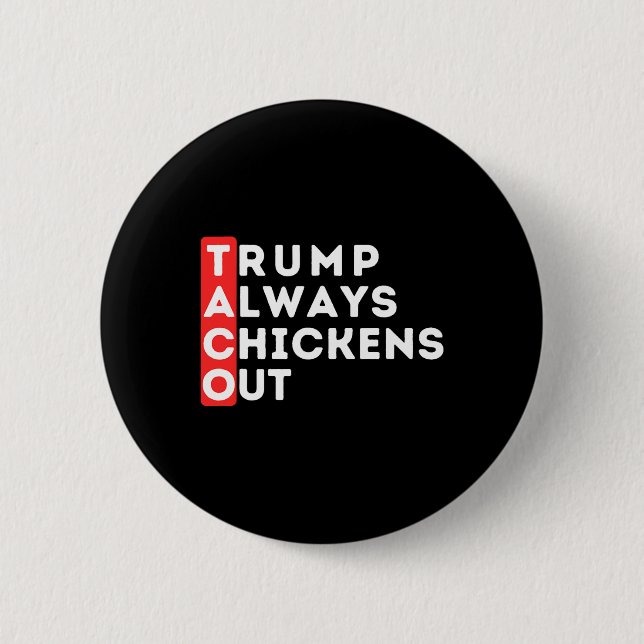 Taco - Trump kneift immer - Anti-trump  Button (Vorderseite)