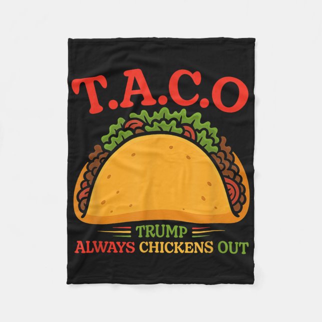 Taco Trump kneift immer lustig  Fleecedecke (Vorderseite)