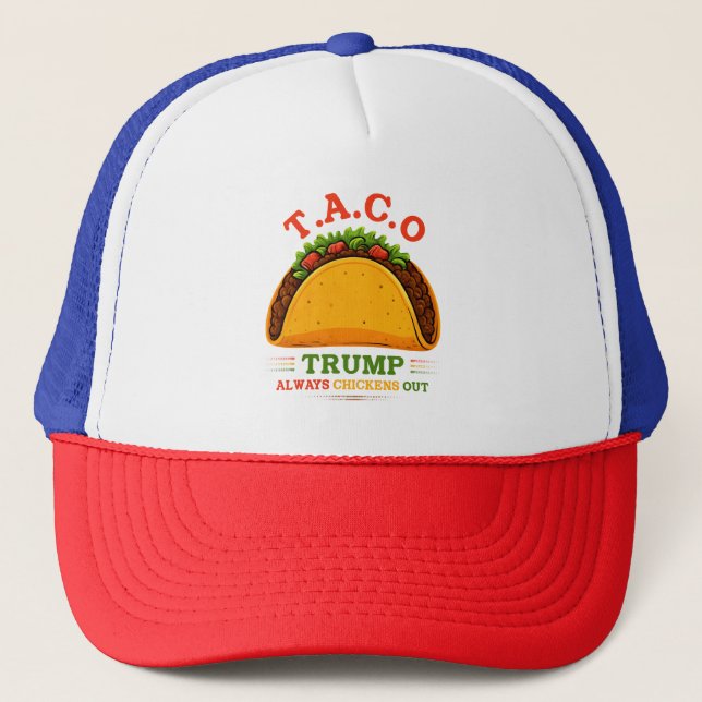 Taco Trump macht immer Spaß Truckerkappe (Vorderseite)