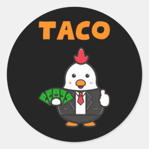 Taco Trump vertreibt immer lustige, trendige Chick Runder Aufkleber