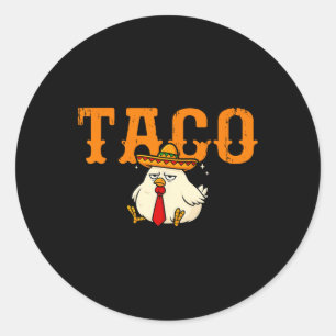 Taco Trump vertreibt immer lustige, trendige Chick Runder Aufkleber