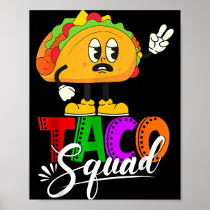 Taco-Truppe cinco de mayo lustig süße mexikanische Poster