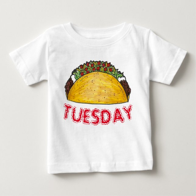 TACO TUESDAY Mexican Tex Mex Food Tacos Feinschmec Baby T-shirt (Vorderseite)