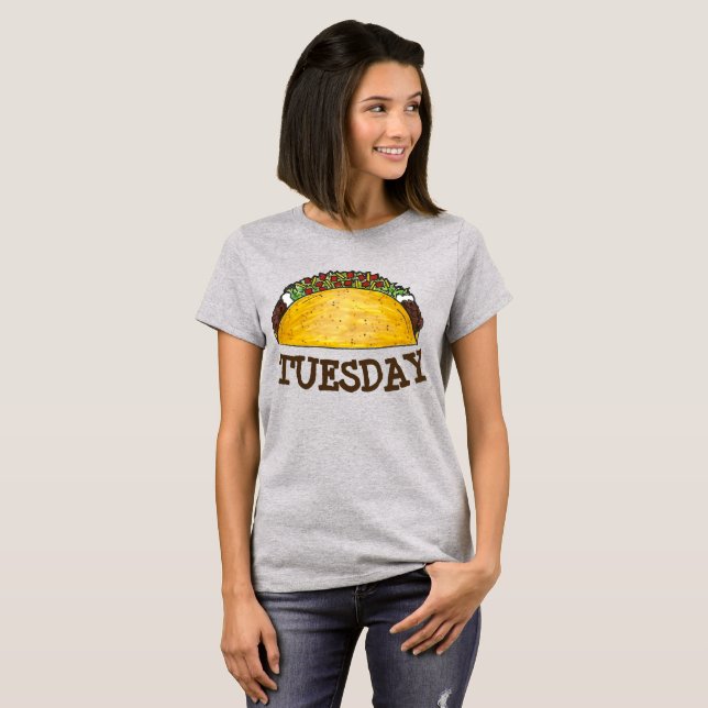 TACO TUESDAY Mexican Tex Mex Food Tacos Feinschmec T-Shirt (Vorne ganz)