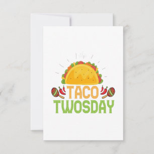 Taco Twosday 2. Geburtstag Cinco De Mayo Gift cinc Dankeskarte