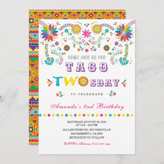 Taco Twosday Fiesta Einladung zum Geburtstag