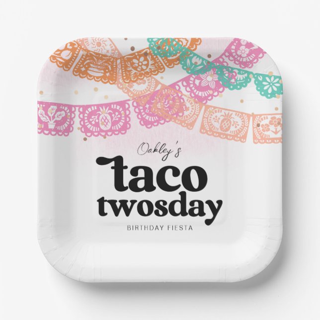 Taco Twosday Party Teller (Vorderseite)