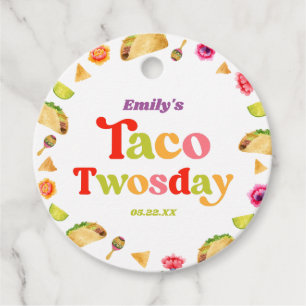 Taco Twosday Taco Dienstag, 2. Geburtstag Party Geschenkanhänger