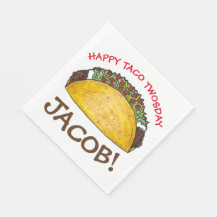 Taco TWOStag Dienstag, 2. Geburtstag Party Fiesta Serviette