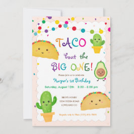 Taco über die BIG ONE - Fiesta Thema 1. Geburtstag Einladung
