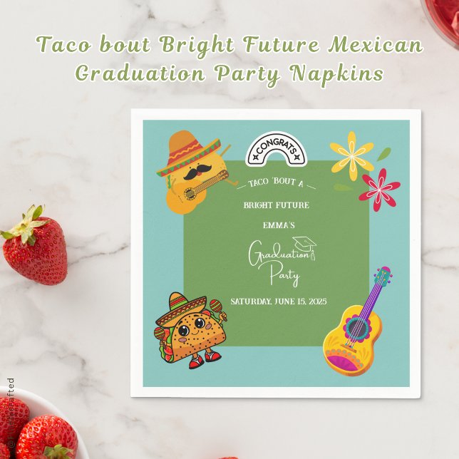 Taco über die Bright Future Mexican Graduation Par Serviette (Von Creator hochgeladen)