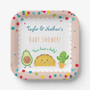 Taco über ein Baby! Taco-Babybrause Pappteller