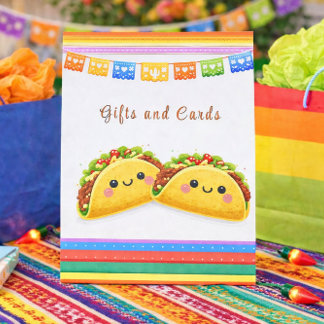 Taco über ein Baby Zwillinge Shower Sockelschild
