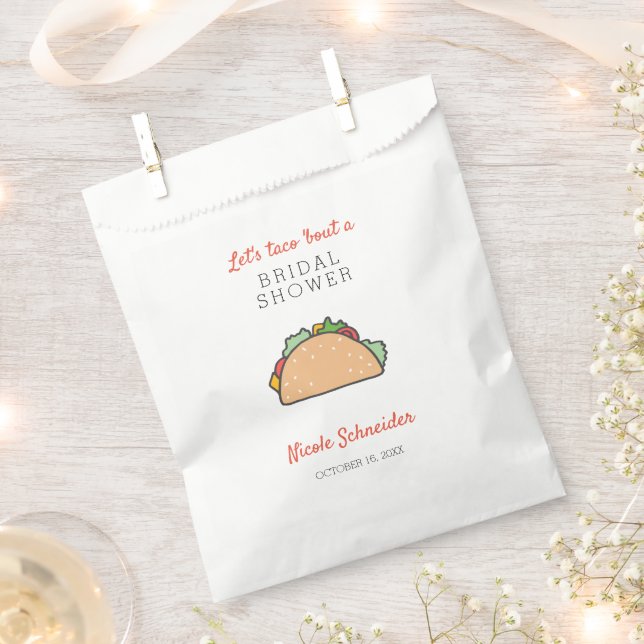 Taco über ein Brautparty mexikanisches Bar Geschenktütchen (Ausgeschnitten)