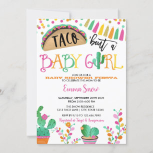 Taco über eine Baby Boy Shower Einladung