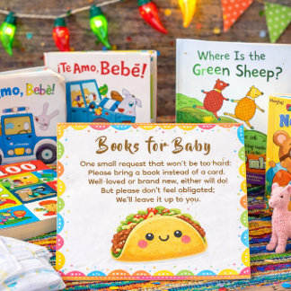 Taco über eine Baby-Buch-Anfrage Visitenkarte