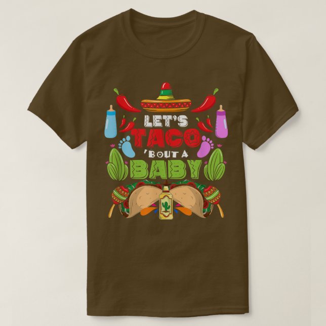 Taco über eine Baby-Schwangerschaft Cinco De Mayo  T-Shirt (Design vorne)