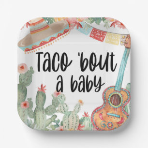 Taco über eine Babydusche, Babydusche einladen, Pappteller