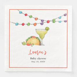 Taco über eine Babyfiesta-Babydusche Serviette