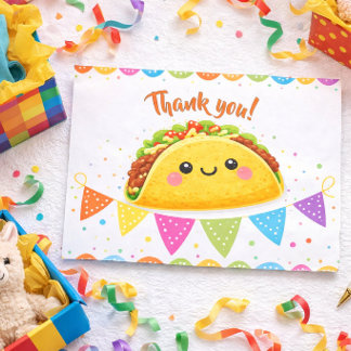 Taco über eine Babyparty Dankeskarte