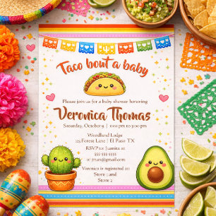 Taco über eine Babyparty Einladung