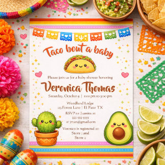 Taco über eine Babyparty Einladung