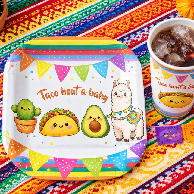 Taco über eine Babyparty Pappteller (Von Creator hochgeladen)