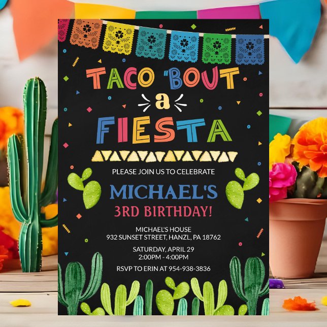 Taco über eine Fiesta-Einladung Einladung (Von Creator hochgeladen)