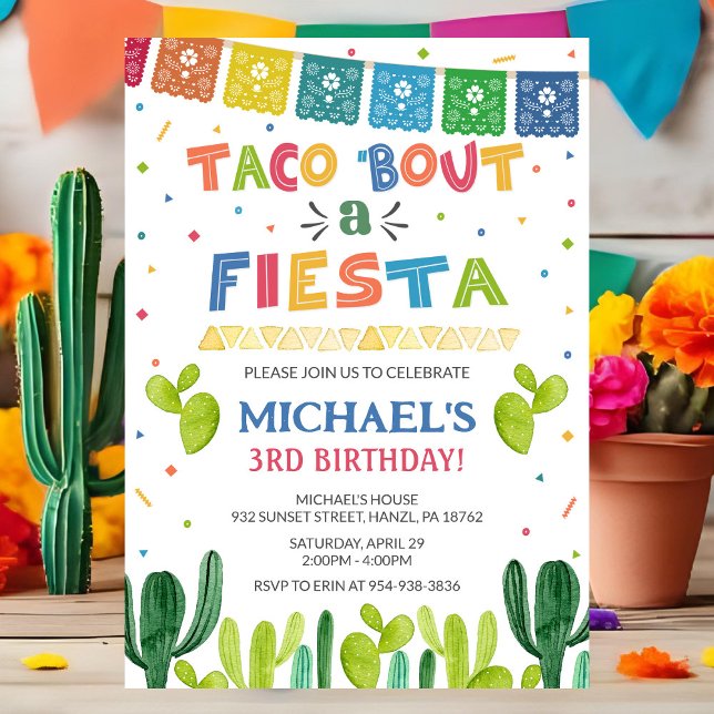 Taco über eine Fiesta-Einladung Einladung (Von Creator hochgeladen)