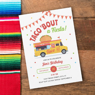 Taco Über eine Fiesta Geburtstagsparty Einladung