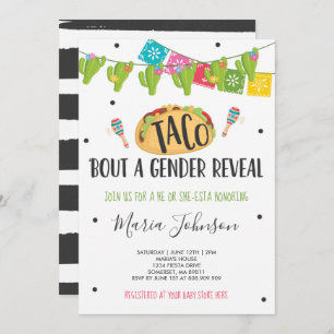 Taco "über eine Gender-Offenbarung Fiesta Er oder  Einladung