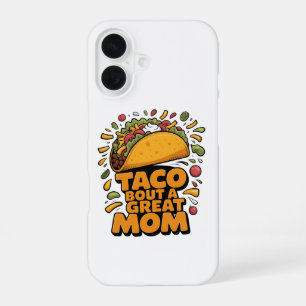 Taco über eine großartige Mutter Lustiger Taco-Wor iPhone 16 Hülle