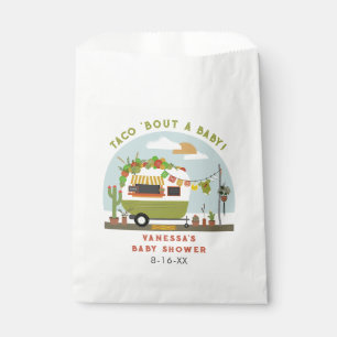 Taco über eine neutrale grüne Baby-Dusche Geschenktütchen