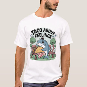 Taco über Gefühle Lustiger Haifisch Stimmung T-Shirt