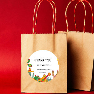 Taco über Liebe Brautparty Runder Aufkleber