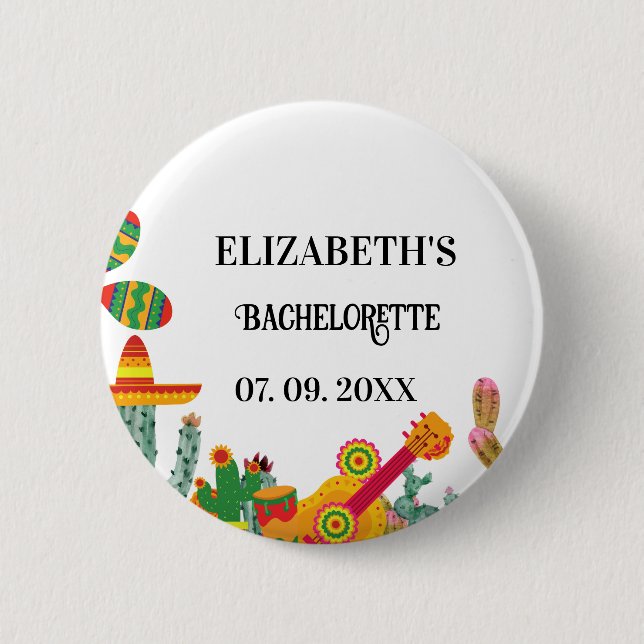 Taco über Liebe finale Fiesta Bachelorette Wochene Button (Vorderseite)