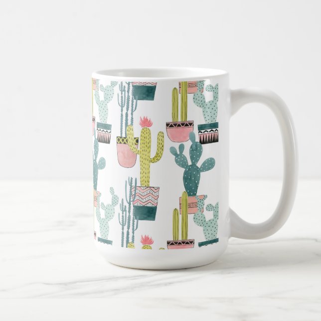 Taco über Liebe | Kaktus Muster Kaffeetasse (Rechts)