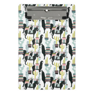 Taco über Liebe   Lama- und Donkey-Muster Mini Klemmbrett