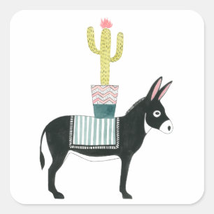 Taco über Liebe Quadratischer Aufkleber